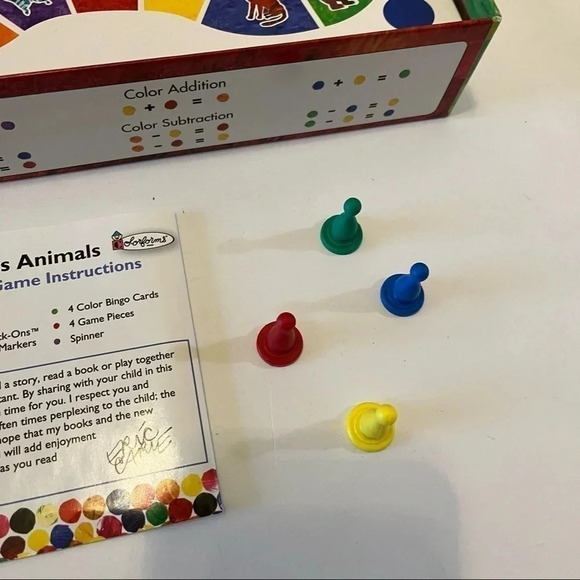Animals Animals Color Bingo Game, Eric Carle, Colorforms - Picture 5 of 7